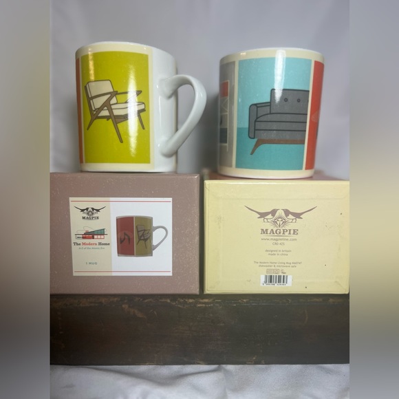 New in box- 2 Magpie mugs- The Modern Home A-Z of the Atomic Era - Picture 3 of 5